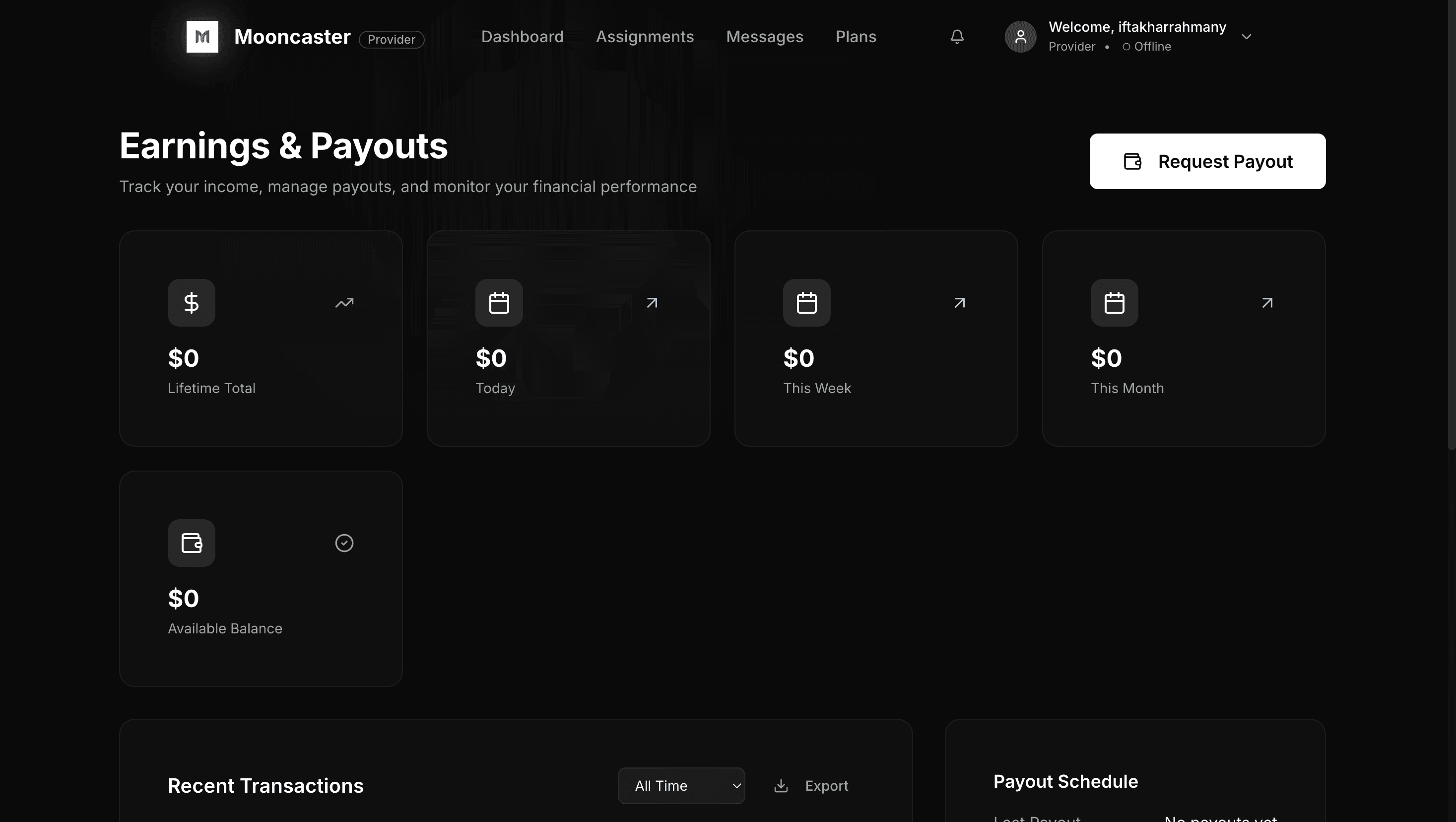 Mooncaster AI marketplace hub